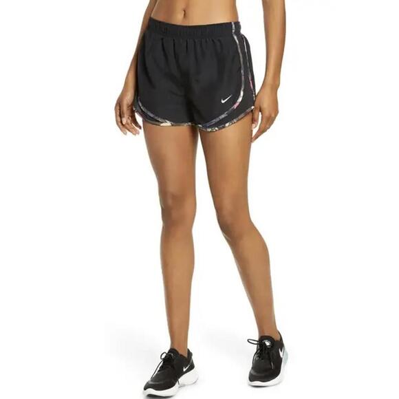 Nike Dri-FIT Tempo Running Shorts Small BLACK/ BLACK/ WOLF GREY - Picture 1 of 6